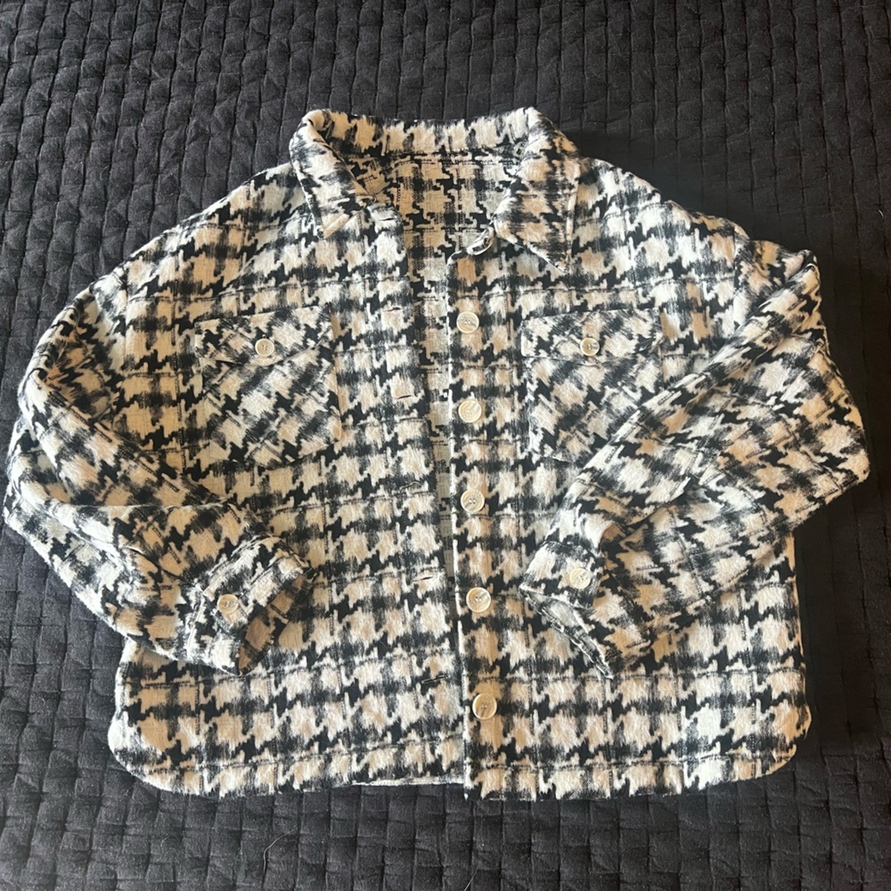 Lulu's Monochrome Houndstooth Jacket